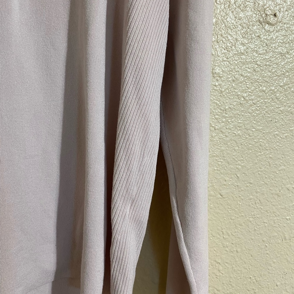 Chico's Darcy Turtlenecks Sweater Ls Basic Cathedral heather Pink Silk - Picture 9 of 12